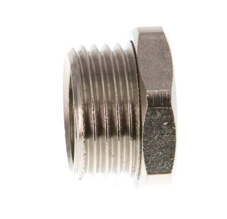 G 3/8'' x G 1/2'' F/M Nickel plated Brass Reducing Ring 16 Bar [2 Pieces]