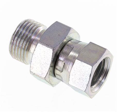 G 1/4'' x G 3/8'' F/M Adaptador Reductor de Acero Cincado 325 Bar - Hidráulico
