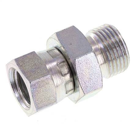 G 1/4'' x G 3/8'' F/M Adaptador Reductor de Acero Cincado 325 Bar - Hidráulico