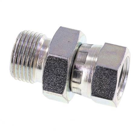 G 1/4'' x G 3/8'' F/M Adaptador Reductor de Acero Cincado 325 Bar - Hidráulico