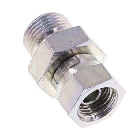 G 1/4'' x G 3/8'' F/M Adaptador Reductor de Acero Cincado 325 Bar - Hidráulico