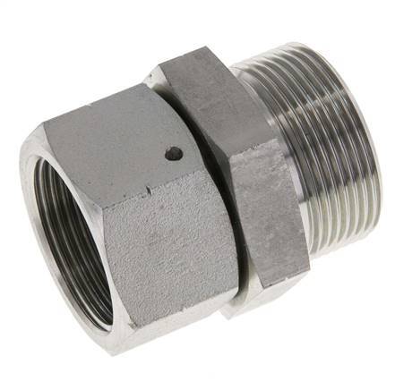G 1 1/4'' x G 1 1/2'' F/M Adaptador Reductor de Acero Cincado 150 Bar - Hidráulico