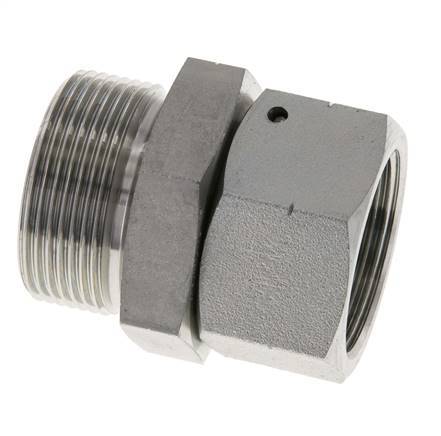 G 1 1/4'' x G 1 1/2'' F/M Adaptador Reductor de Acero Cincado 150 Bar - Hidráulico