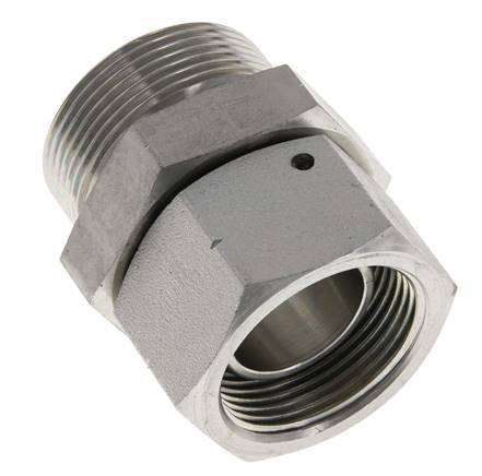 G 1 1/4'' x G 1 1/2'' F/M Adaptador Reductor de Acero Cincado 150 Bar - Hidráulico