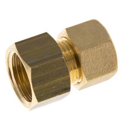 G 1/2'' x 12mm Racor de compresión recto de latón 75 Bar DIN EN 1254-2