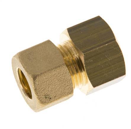 G 1/2'' x 12mm Racor de compresión recto de latón 75 Bar DIN EN 1254-2