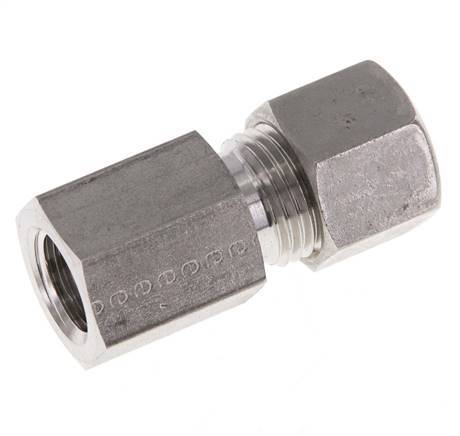 G 1/4'' x 10L Racor de compresión recto de acero inoxidable 315 Bar DIN 2353