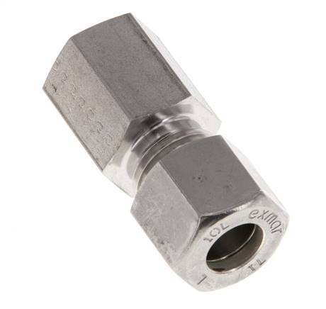 G 1/4'' x 10L Racor de compresión recto de acero inoxidable 315 Bar DIN 2353