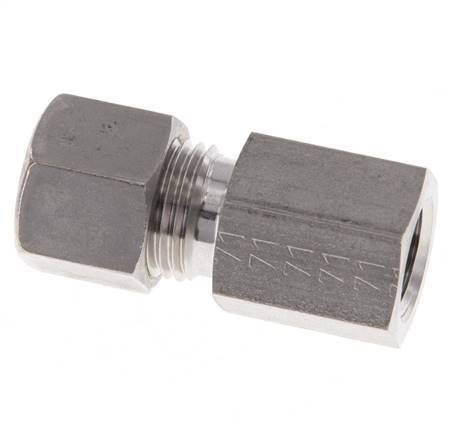 G 1/4'' x 10L Racor de compresión recto de acero inoxidable 315 Bar DIN 2353