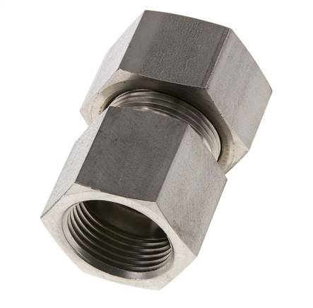 G 1'' x 25S Racor recto de acero inoxidable 400 Bar DIN 2353