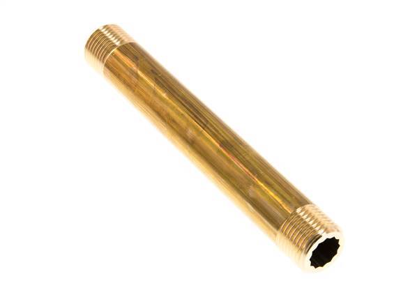 G 1/2'' Espiga doble de latón 16 Bar DIN 2982 - 150mm
