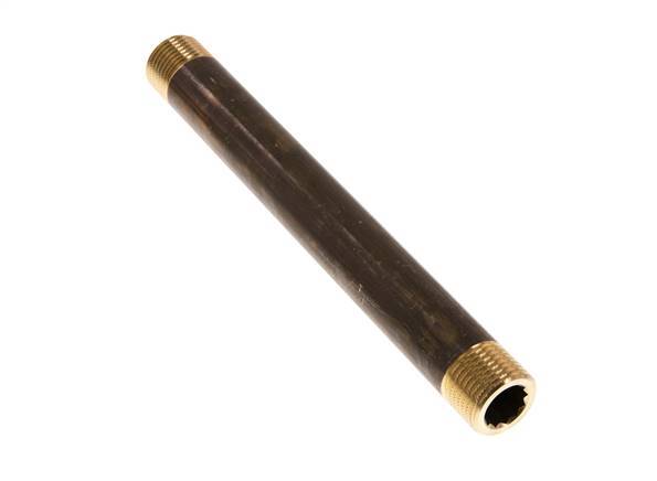 G 1/2'' Espiga doble de latón 16 Bar DIN 2982 - 180mm