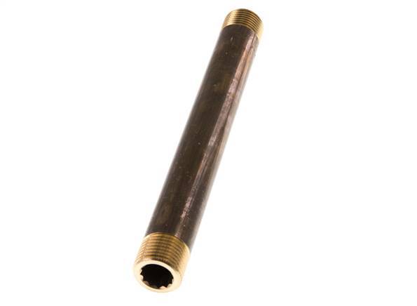 G 1/2'' Espiga doble de latón 16 Bar DIN 2982 - 180mm