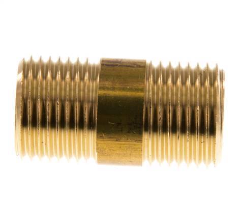 G 1/2'' Espiga doble de latón 16 Bar DIN 2982 - 40mm