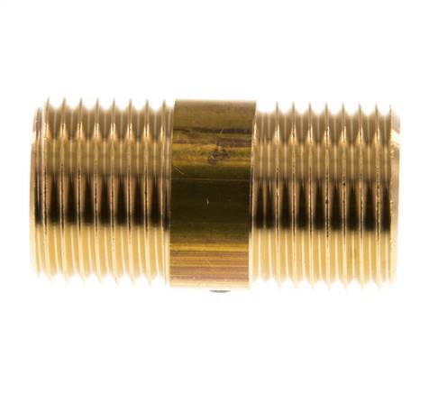 G 1/2'' Espiga doble de latón 16 Bar DIN 2982 - 40mm