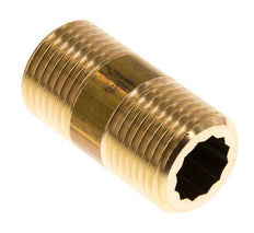 G 1/2'' Espiga doble de latón 16 Bar DIN 2982 - 40mm