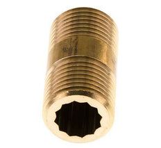 G 1/2'' Espiga doble de latón 16 Bar DIN 2982 - 40mm