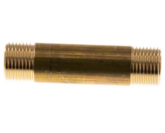 G 1/2'' Espiga doble de latón 16 Bar DIN 2982 - 80mm