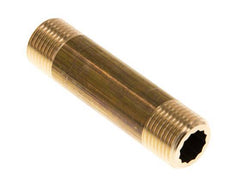 G 1/2'' Espiga doble de latón 16 Bar DIN 2982 - 80mm