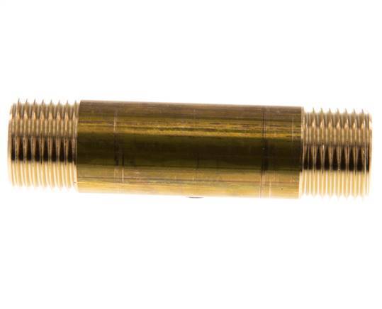 G 1/2'' Espiga doble de latón 16 Bar DIN 2982 - 80mm