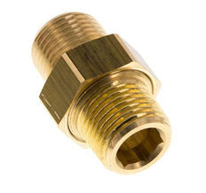 R 1/2'' Brass Double Nipple 3-pieces with Conically sealing 16 Bar