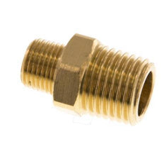 R 1/4'' x R 1/8'' Brass Double Nipple 16 Bar [5 Pieces]