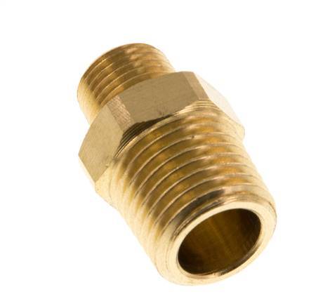 R 1/4'' x R 1/8'' Brass Double Nipple 16 Bar [5 Pieces]