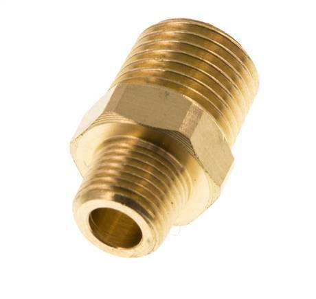 R 1/4'' x R 1/8'' Brass Double Nipple 16 Bar [5 Pieces]
