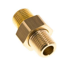 R 1/4'' Brass Double Nipple 3-pieces with Conically sealing 16 Bar [2 Pieces]
