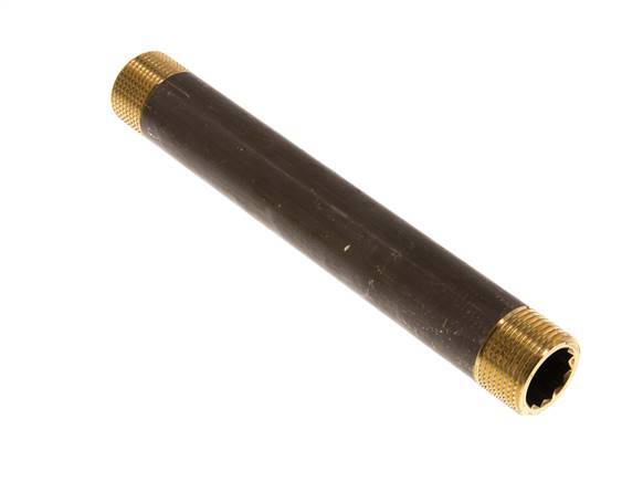 G 3/4'' Brass Double Pipe Nipple 16 Bar DIN 2982 - 180mm