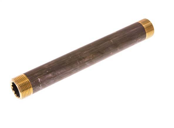 G 3/4'' Brass Double Pipe Nipple 16 Bar DIN 2982 - 200mm