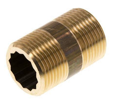 G 3/4'' Espiga doble de latón 16 Bar DIN 2982 - 40mm