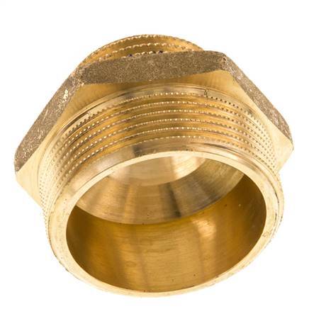 G 1 1/2'' x G 1'' Espiga doble de latón 16 Bar