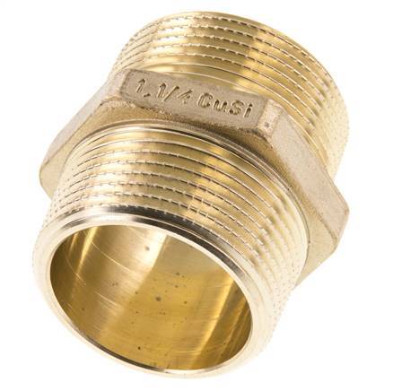 R 1 1/4'' Espiga doble de latón 16 Bar