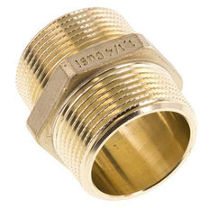 R 1 1/4'' Espiga doble de latón 16 Bar