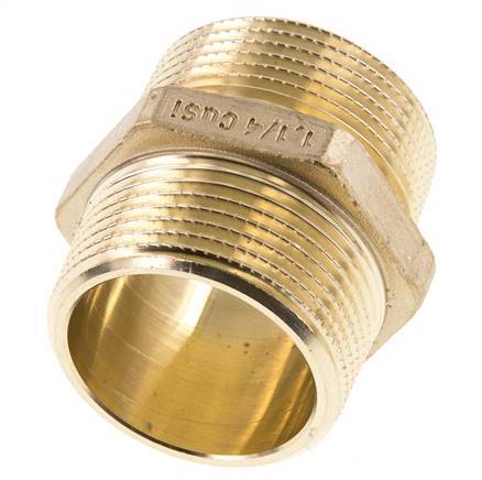 R 1 1/4'' Espiga doble de latón 16 Bar