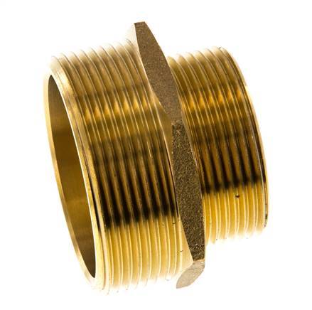 G 2'' x G 1 1/2'' Espiga doble de latón 16 Bar