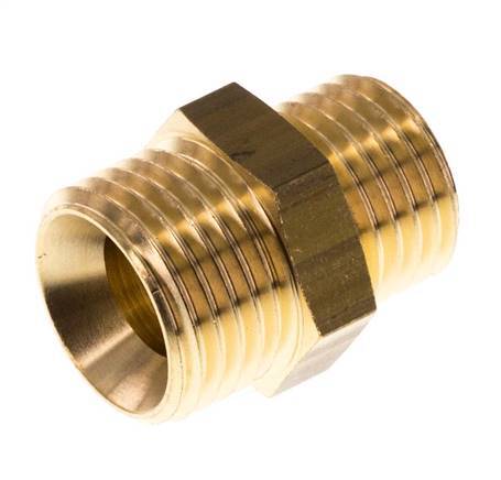 M14x1.5 x M16 Brass Double Nipple 16 Bar [2 Pieces]