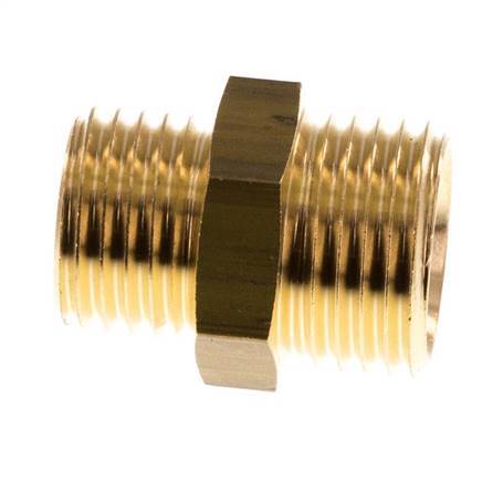 M14x1.5 x M16 Brass Double Nipple 16 Bar [2 Pieces]