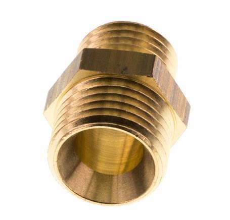 M14x1.5 x M16 Brass Double Nipple 16 Bar [2 Pieces]
