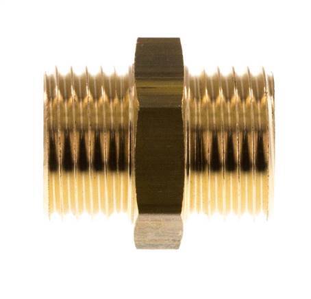 M16x1.5 Brass Double Nipple 16 Bar [2 Pieces]