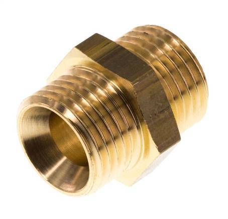 M16x1.5 Brass Double Nipple 16 Bar [2 Pieces]