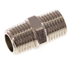 R 1/4'' Nickel plated Brass Double Nipple 16 Bar [5 Pieces]