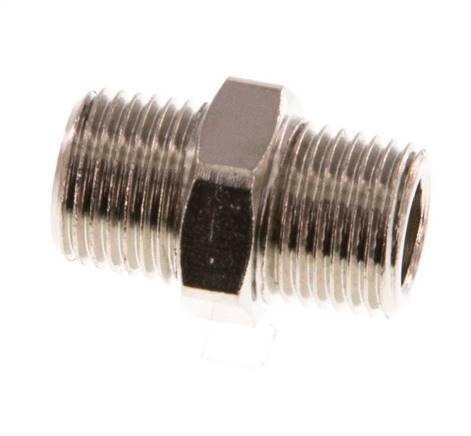 R 1/8'' Nickel plated Brass Double Nipple 16 Bar [10 Pieces]