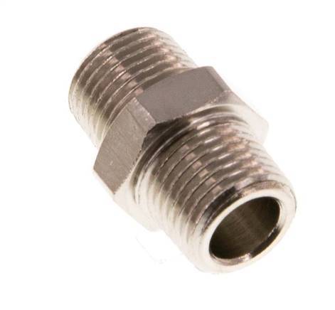 R 1/8'' Nickel plated Brass Double Nipple 16 Bar [10 Pieces]