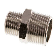R 3/4'' x R 1/2'' Espiga doble de latón niquelado 16 Bar