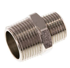 R 3/4'' x R 1/2'' Espiga doble de latón niquelado 16 Bar