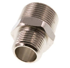R 3/4'' x R 1/2'' Espiga doble de latón niquelado 16 Bar