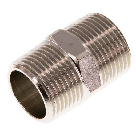 R 3/4'' Latón Niquelado Espiga Doble 16 Bares