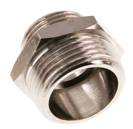 G 1'' x G 3/4'' Nickel plated Brass Double Nipple 16 Bar [2 Pieces]